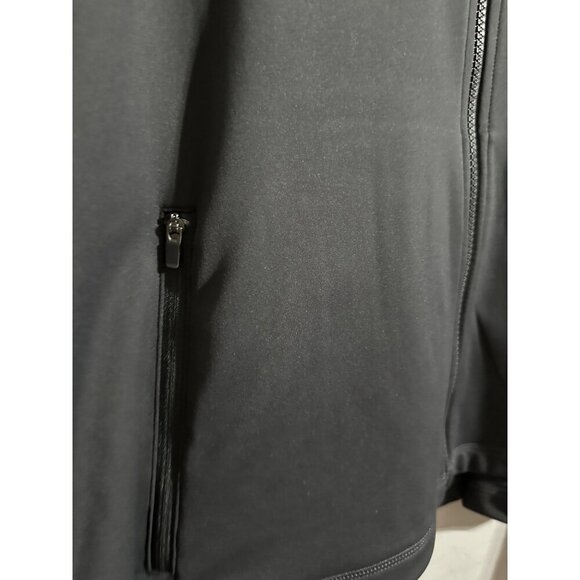 Isabella Activewear Women's Ruffle Back Peplum Jacket Amore Knit Black XL NWT - Picture 3 of 6